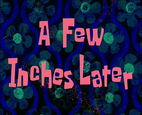 A Few Inches Later | SpongeBob Time Cards | Know Your Meme