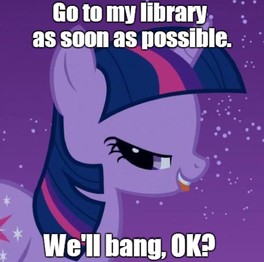 Twilight Sparkle wants you to go to her library. | My Little Pony