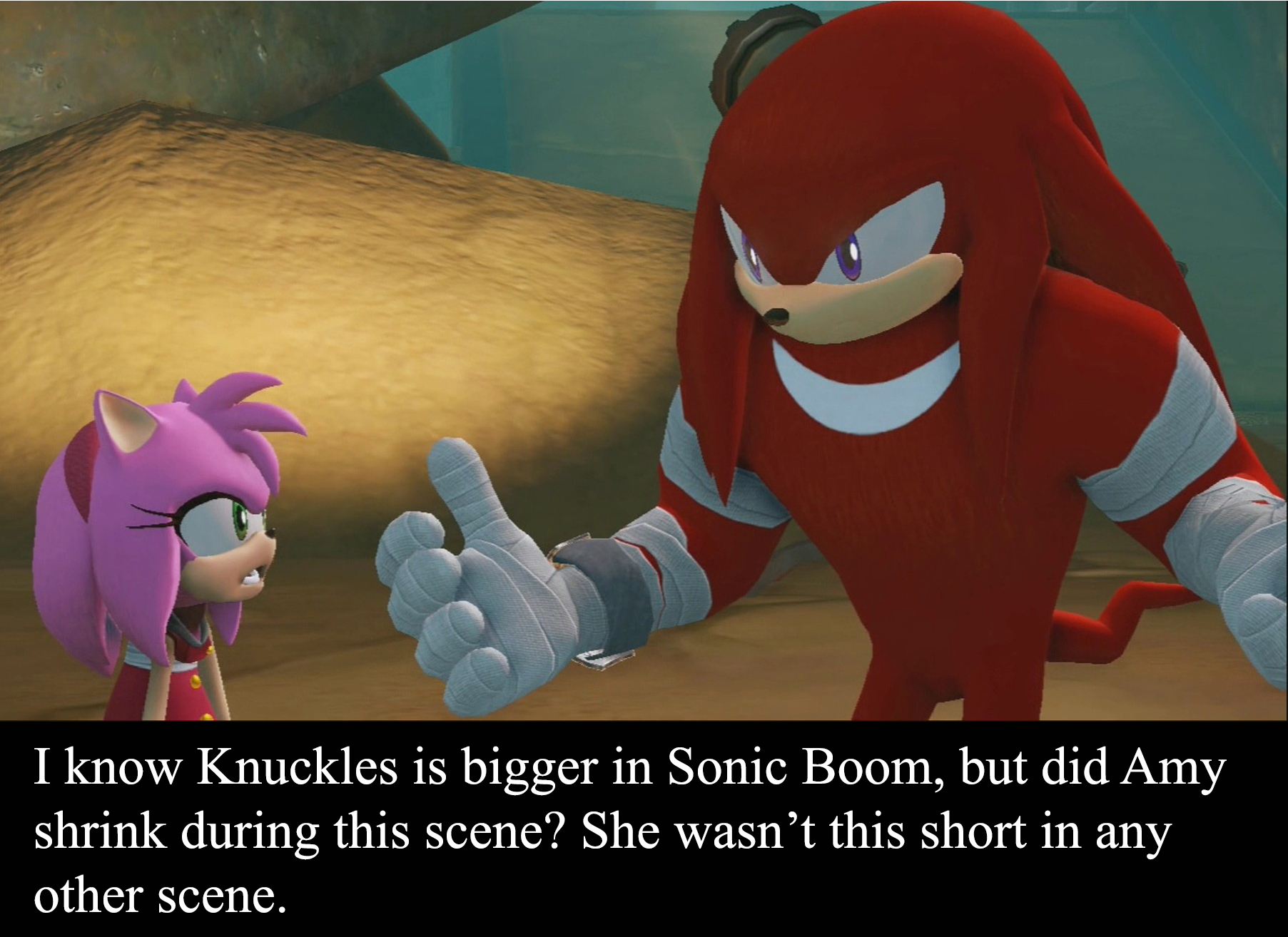 Did Amy shrink, or Did Knuckles Grow? QUALITY Know Your Meme