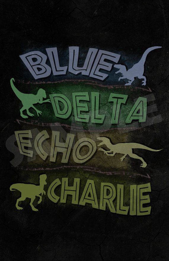 BLUE DELTA CHARLIE Dr Henry Wu Velociraptor Green Text Font Logo BLUE DELTA CHARLIE Dr Henry Wu Velociraptor Green Text Font Logo