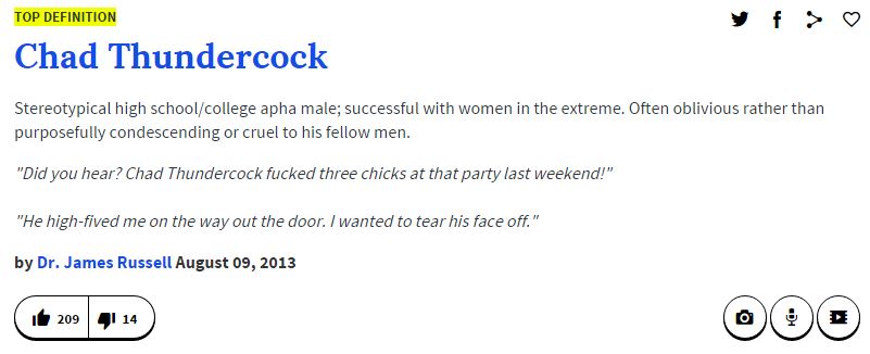 urban dictionary definition chad thundercock know your meme a6d urban dictionary definition chad thundercock know your meme,Memes Urban Dictionary