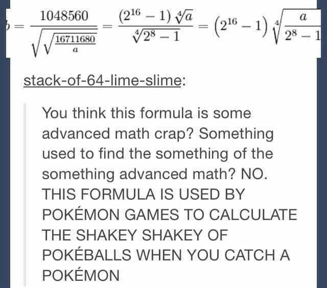 The Math Of Shakey Pokémon Know Your Meme The Math Of Shakey