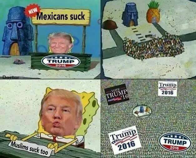 trump draws a crowd spongebob's hype stand know your meme 528 trump draws a crowd spongebob's hype stand know your meme