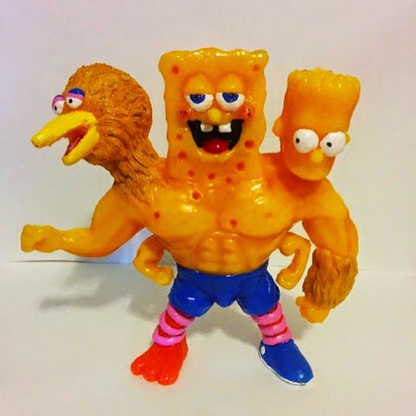 big bird, spongebob, bart hybrid bootleg knock off know your 693 big bird, spongebob, bart hybrid bootleg knock off know your