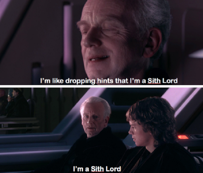 Is this not exactly how it happened I'm Dropping Hints That I'm