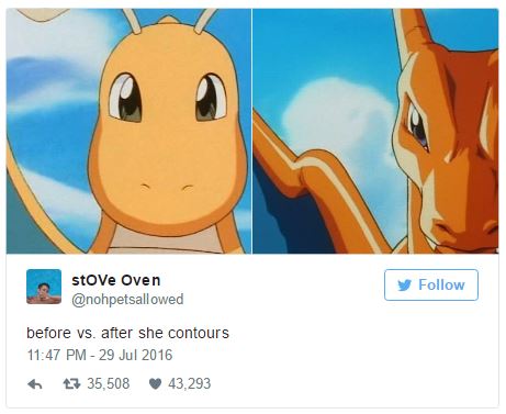 dragonite vs charizard before and after contour know your meme 957 dragonite vs charizard before and after contour know your meme