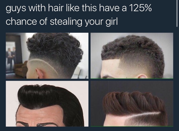 robbie guys with hair like this have a 125% chance of stealing ebb robbie guys with hair like this have a 125% chance of stealing