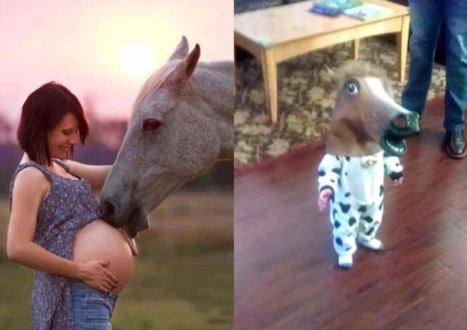 The Miracle of Child Birth Horse Head Mask Know Your Meme