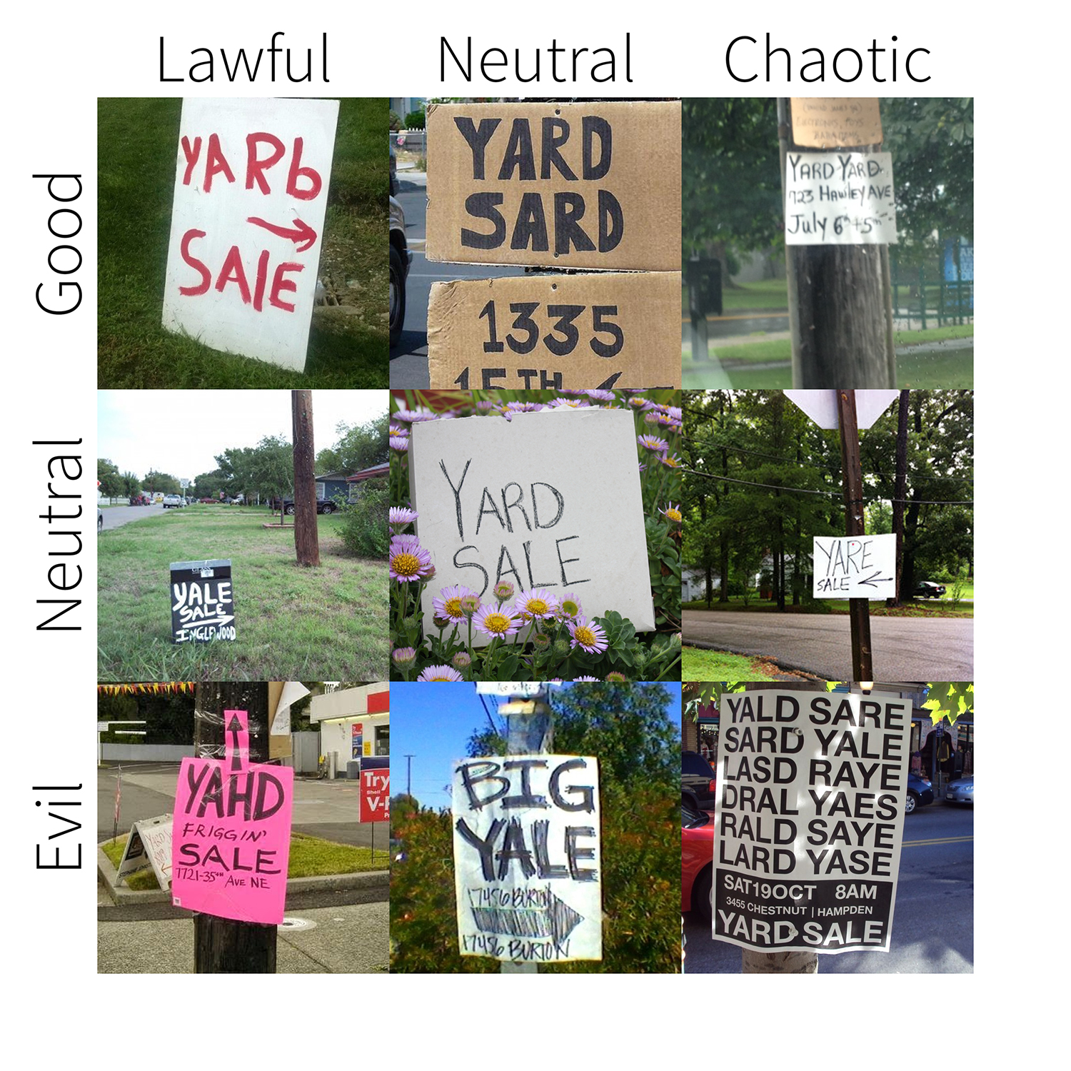 garage sale sign