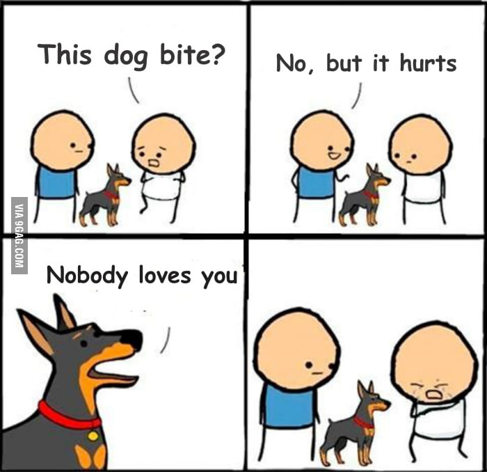 nobody loves you does he bite? know your meme b2c nobody loves you does he bite? know your meme,Does Your Dog Bite Meme