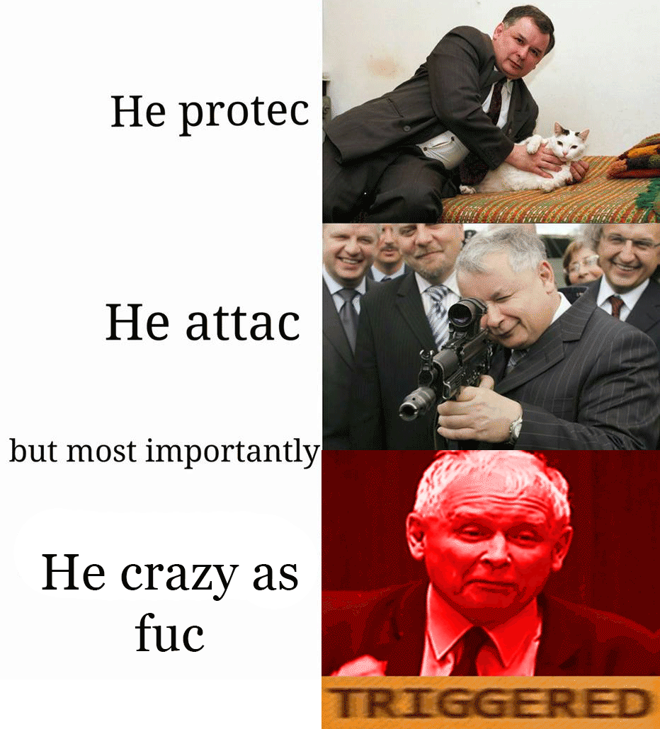 prezes jarosław he protec but he also attac know your meme 23b prezes jarosław he protec but he also attac know your meme