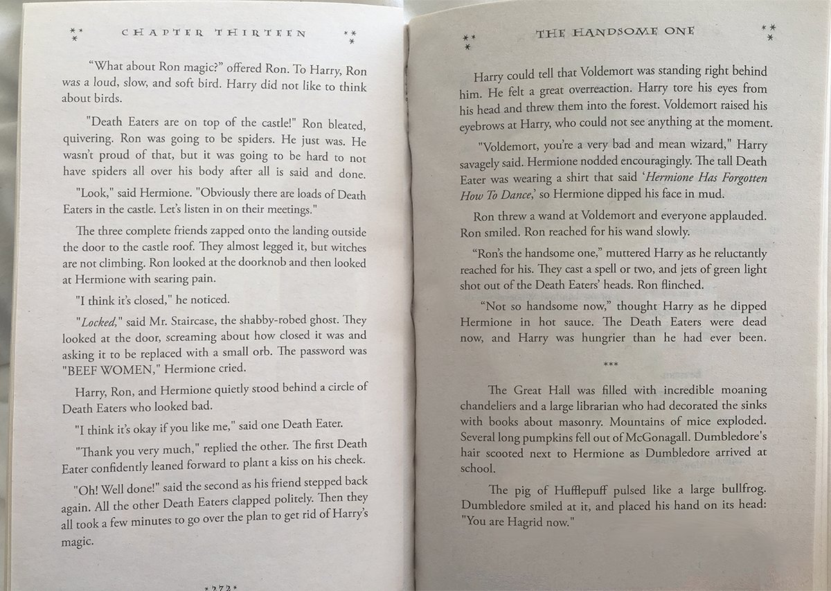 Chapter Excerpt | Harry Potter Predictive Text Chapter ... pig cheek diagram 