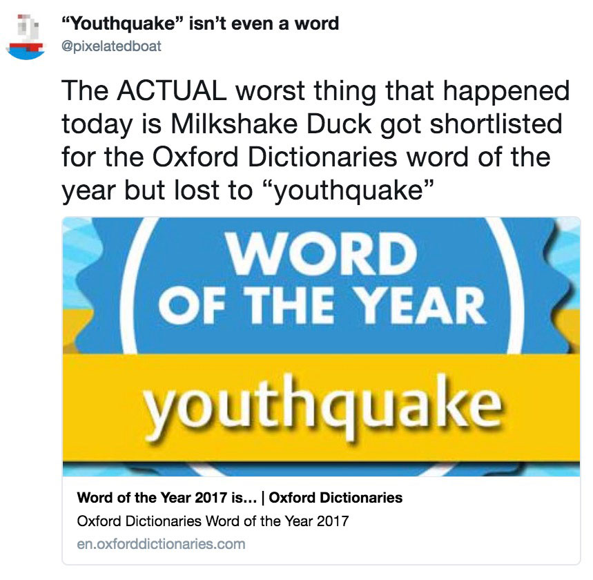 The ACTUAL worst thing that happened today is Milkshake Duck got