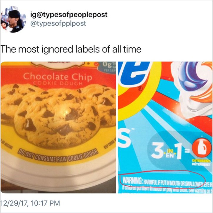 Ignored Labels Tide POD Challenge Know Your Meme