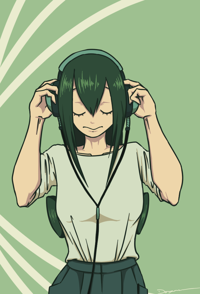 Headphone Tsuyu by Deyferrer My Hero Academia Know Your Meme