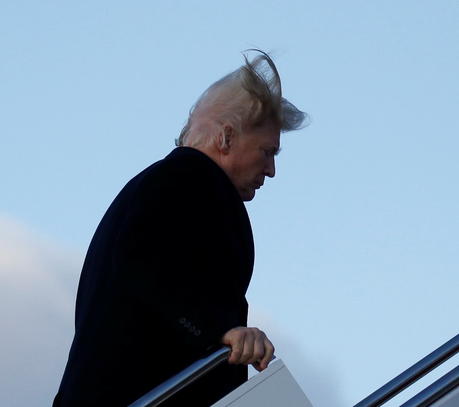 Donald Trumps Hair Blowing In The Wind II Donald Trumps Hair