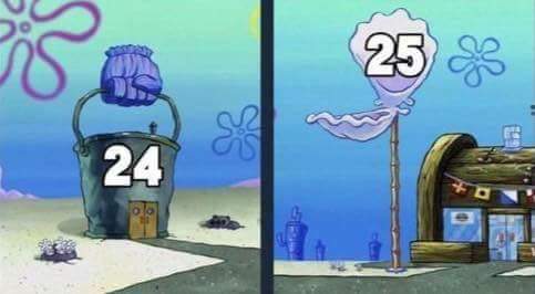 24 vs 25 krusty krab vs chum bucket know your meme spongebob works at the chum bucket