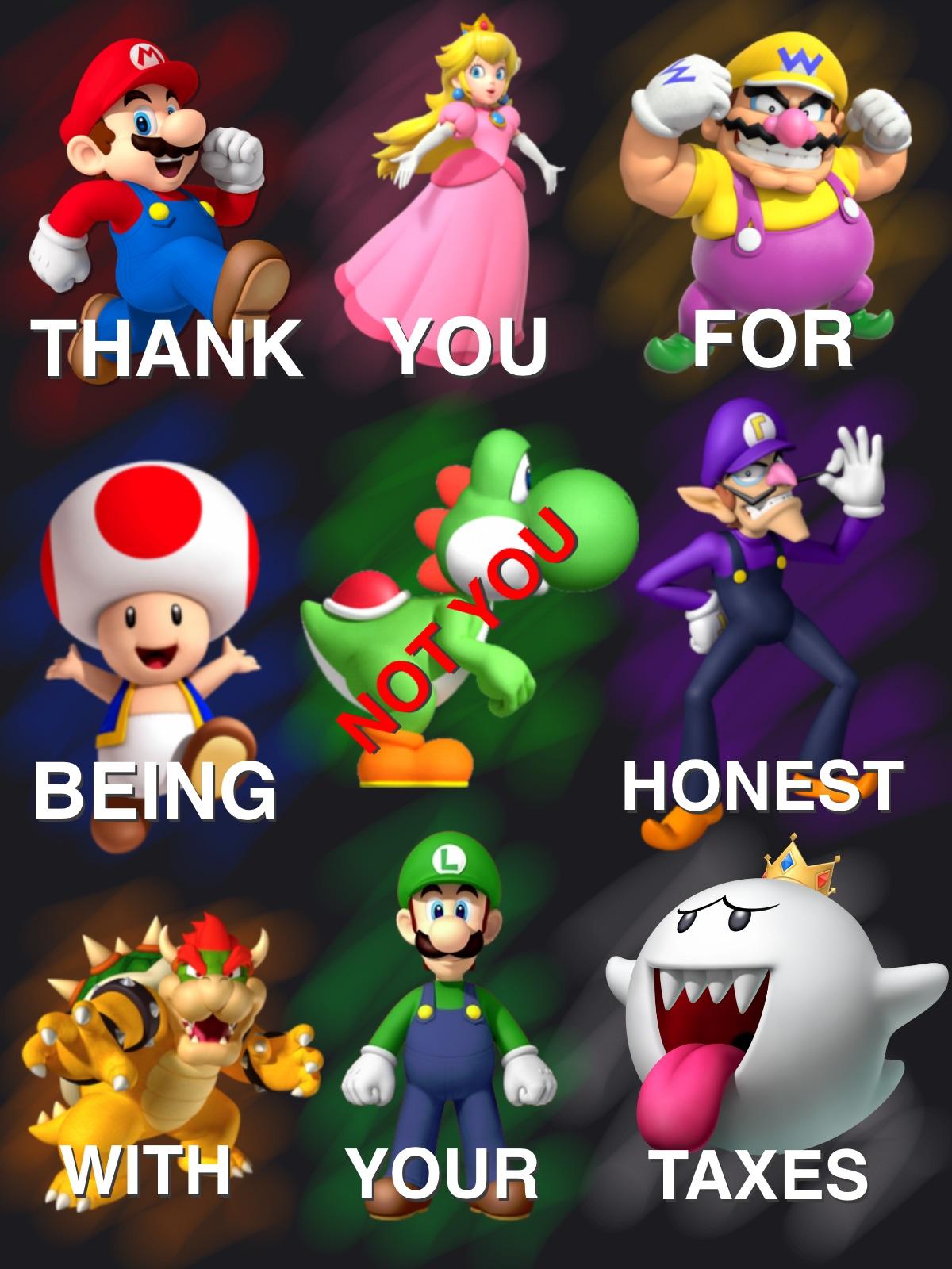 Yoshi Doesn T Pay His Taxes