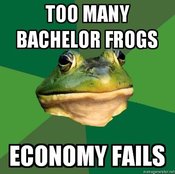 Foul-bachelor-frog-too-many-bachelor-frogs-economy-fails