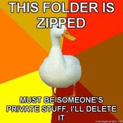Technologically-impaired-duck-this-folder-is-zipped-must-be-someones-private-stuff-ill-delete-it