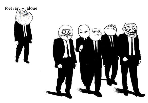 Forever alone face meme