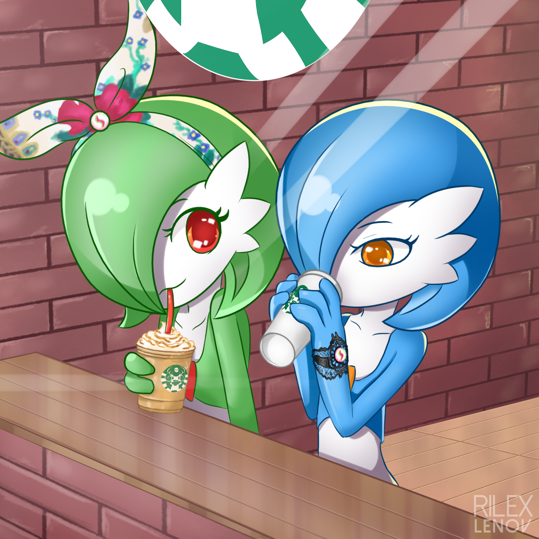 Two Cute Gardevoirs drinking coffee | Gardevoir | Know Your Meme